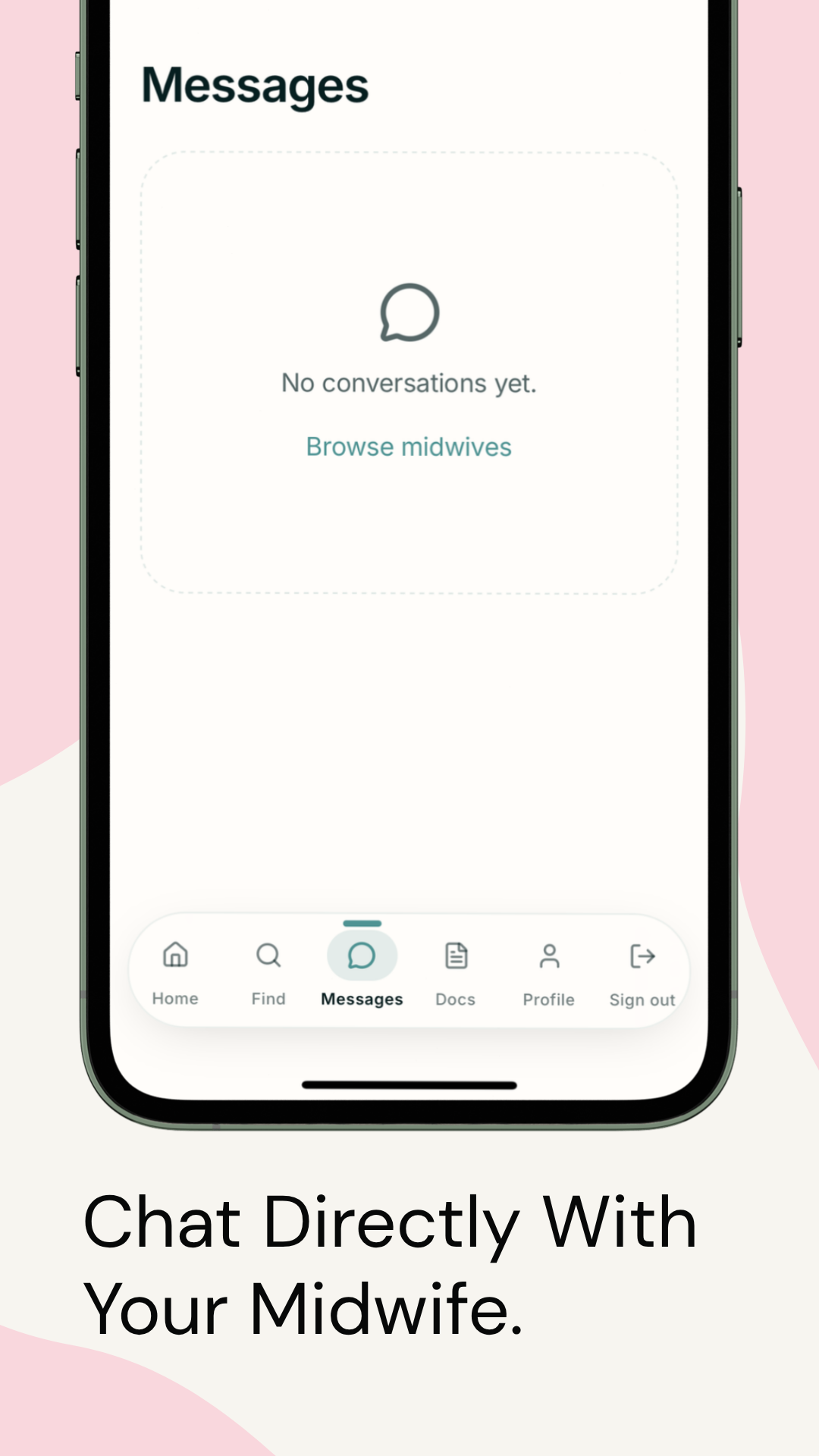 Midwife SA — Secure direct messaging between mother and midwife