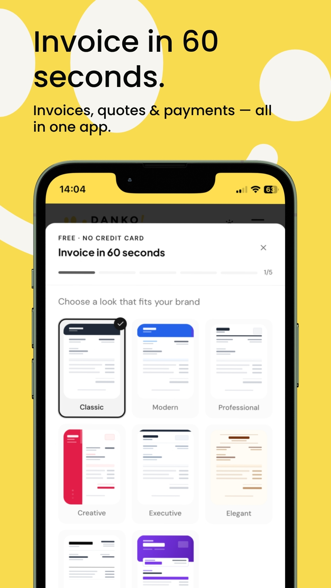 Danko Invoice — Invoice in 60 seconds with six premium templates
